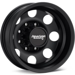 American Racing AR204 Baja Dually Black Wheels 16 In 16x6 -134 AR204660877134N