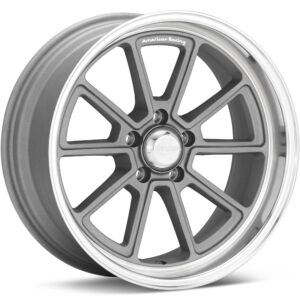 American Racing Authentic Hot Rod VN510 Draft Vintage Silver w/Machined Lip Wheels 18 In 18x8 +00 VN51088034400