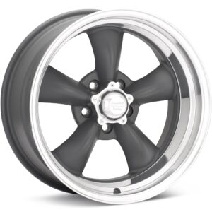 American Racing Authentic Hot Rod VN515 Torq Thrust II 1 PC Mag Grey w/Machined Lip Wheels 16 In 16x7 00 VN2156761US