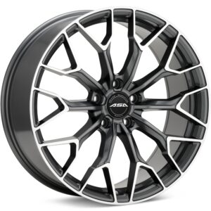 ASA GT21 Machined w/Anthracite Accent Wheels 18 In 18x8 +32 GT218804AMF