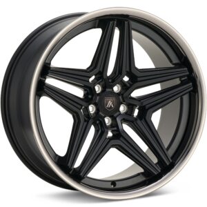 ASANTI Black Label ABL-46 Satin Black w/Dark Tint Lip Wheels 20 In 20x9 +15 AB046MT20901515