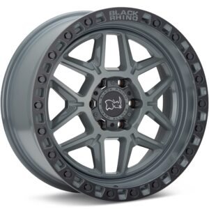 Black Rhino Kelso Battleship Grey w/Black Lip Wheels 17 In 17x9 00 1790KLS006140G12