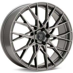 Bremmer Kraft BR23 Matte Graphite Silver Wheels 19 In 19x8 +28 BR239802MGS