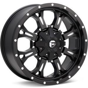 Fuel Off-Road Krank Matte Black w/Milled Accent Wheels 17 In 17x9 +1 D51717905750