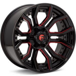 Fuel Off-Road Rage 6 Black w/Red Accent Wheels 20 In 20x9 +01 D71220909850