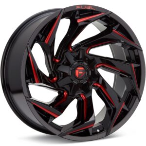 Fuel Off-Road Reaction Gloss Black w/Red Accent Wheels 20 In 20x9 +20 D75520909857