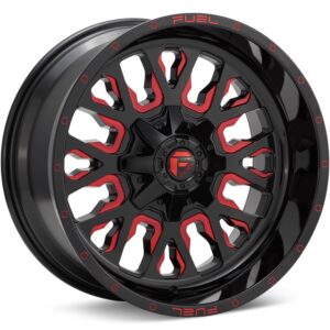 Fuel Off-Road Stroke Black w/Red Accent Wheels 17 In 17x9 -12 D61217902645