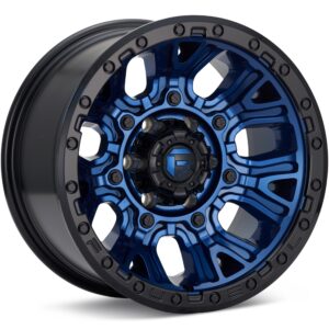 Fuel Off-Road Traction Dark Blue w/Black Ring Wheels 20 In 20x10 -18 D82720008447