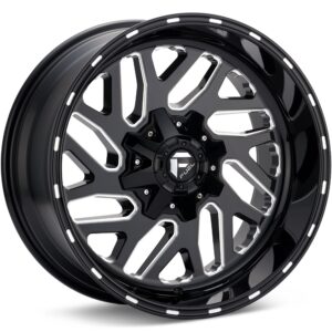 Fuel Off-Road Triton Gloss Black w/Milled Accent Wheels 18 In 18x9 +1 D58118909850