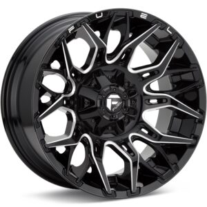 Fuel Off-Road Twitch Gloss Black w/Milled Accent Wheels 20 In 20x9 +01 D76920909850