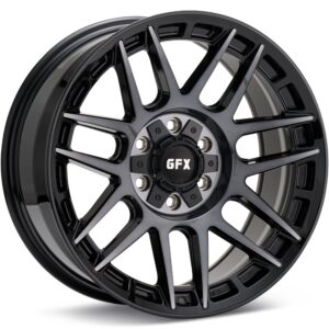 G-FX Wheels TM8 Gloss Black Machine w/DarkTint Wheels 18 In 18x9 +18 TM8890-6009-18GBT
