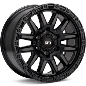 G-FX Wheels TR26 Black Wheels 17 In 17x9 00 T26 790-6139-00MB
