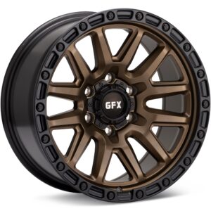 G-FX Wheels TR26 Textured Bronze w/Black Lip Wheels 17 In 17x9 00 T26 790-613900BRB