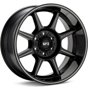 G-FX Wheels TR31 Gloss Black w/Milled Accent Wheels 20 In 20x9 +18 T31-2906009-18GBM