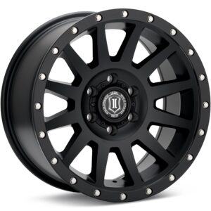 ICON Alloys Compression Satin Black Wheels 17 In 17x8.5 -6 2017857345SB