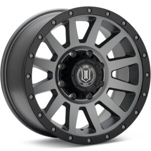 ICON Alloys Compression HD Titanium w/Black Lip Wheels 18 In 18x9 +06 2018908152TT