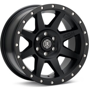 ICON Alloys Rebound Satin Black Wheels 17 In 17x8.5 -6 1817857345SB