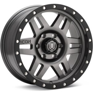 ICON Alloys Six Speed Gunmetal w/Black Lip Wheels 17 In 17x8.5 -6 1417857345GM