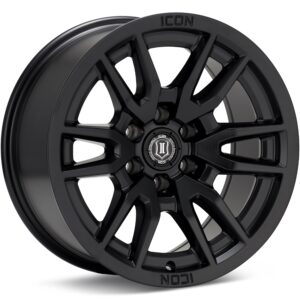 ICON Alloys Vector 6 Satin Black Wheels 17 In 17x8.5 +06 2417856350SB