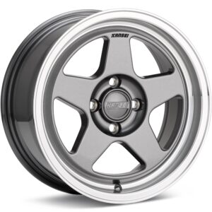 Kansei KNP 15 Gloss Gunmetal w/Machined Lip Wheels 15 In 15x7 +25 K12GM-157010+25