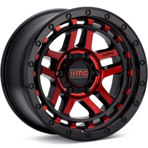 KMC KM540 Recon Black w/Red Accent Wheels 17 In 17x9 -12 KM54079050912N