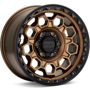 KMC KM545 Trek Matte Bronze w/Black Lip Wheels 17 In 17x8 +35 KM54578012635