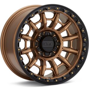 KMC KM547 Carnage Matte Bronze w/Black Ring Wheels 17 In 17x9 -12 KM54779050612N