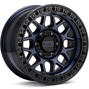 KMC KM549 GRS Midnight Blue w/Gloss Blk Lip Wheels 17 In 17x8.5 00 KM54978580900
