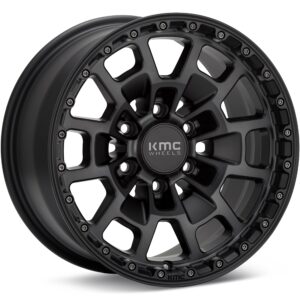 KMC KM718 Summit Black Machined w/Grey Tint Wheels 16 In 16x8 00 KM71868068400