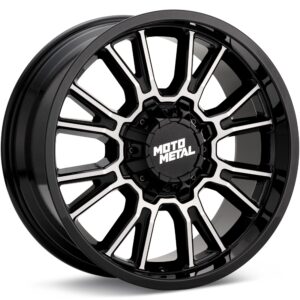 MOTO METAL MO810 Legacy Gloss Black w/Milled Accent Wheels 17 In 17x9 +01 MO810BD17908001