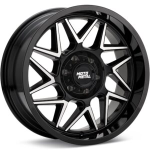 MOTO METAL MO812 Turbine Machined w/Gloss Black Accent Wheels 20 In 20x9 +20 MO812BD20906320