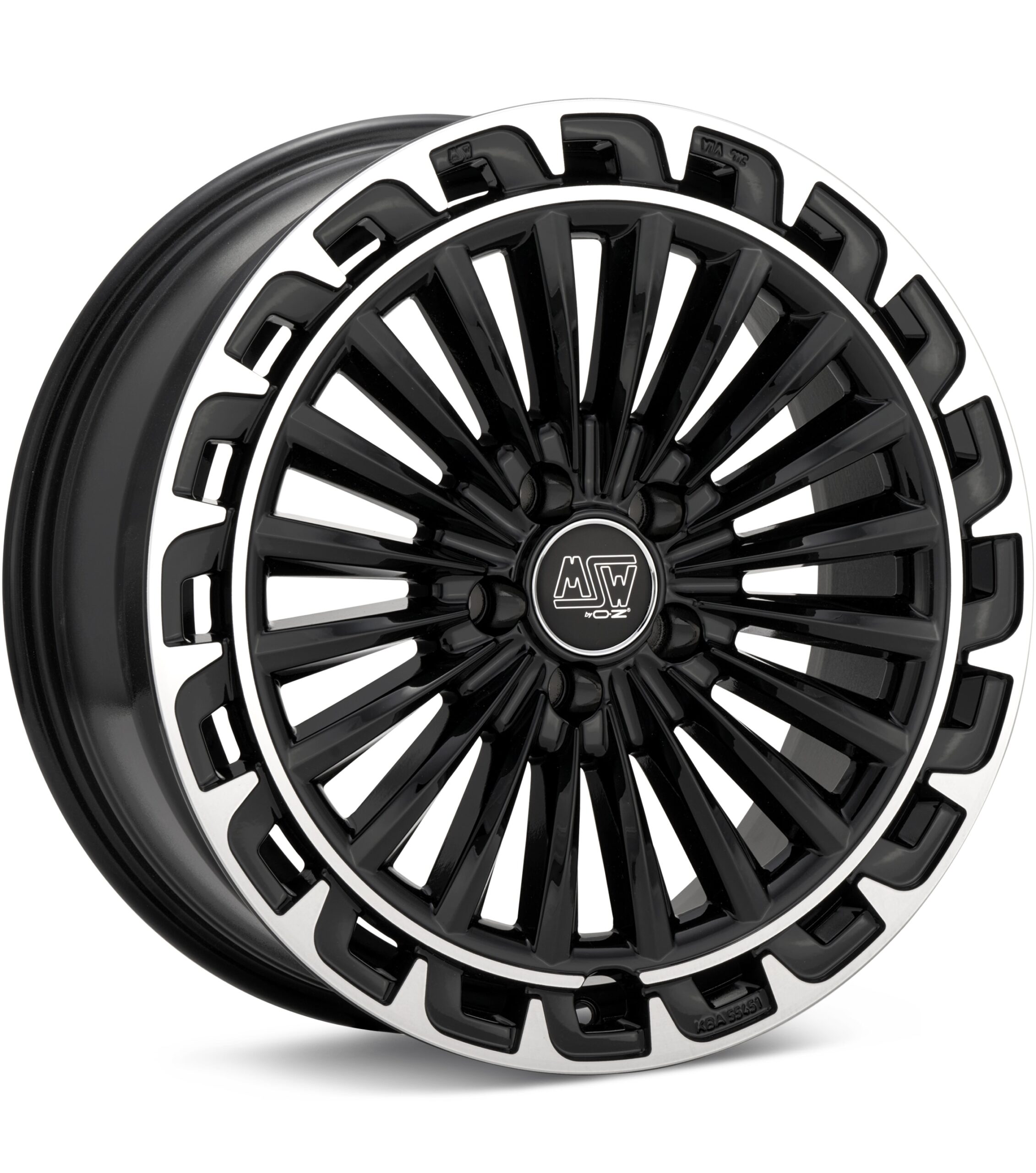 MSW Type 32 Gloss Black w/Machined Lip Wheels 20 In 20x8.5 53.5 W19461007TGA