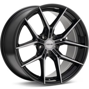 Niche Road Wheels Prodigy 5 Gloss Black Machine w/DarkTint Wheels 20 In 20x9.5 +15 NC279BT20951515