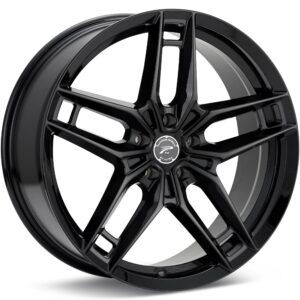 Platinum Lotus Gloss Black Wheels 17 In 17x8 +35 464-7812BK+35