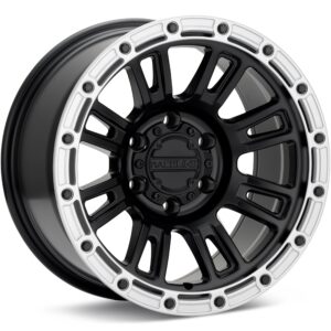 Raceline Compass Satin Black w/Silver Ring Wheels 17 In 17x8 +30 956BS-78012+30