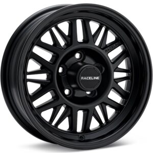 Raceline Trailer 451 Ryno Satin Black Wheels 13 In 13x4.5 0 451B-34512