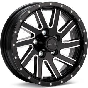 Raceline Trailer 820 Twisted Machined w/Gloss Black Accent Wheels 15 In 15x5 00 820M-55012