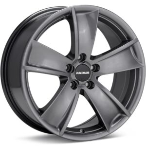 RADIUS WI02 Titanium Gunmetal Wheels 17 In 17x7.5 35 WI02775511235TG