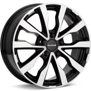 RADIUS WI15 Machined w/Black Accent Wheels 17 In 17x7 +48 WI15770510848BMF