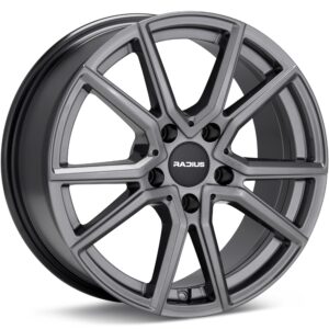 RADIUS WI16 Titanium Gunmetal Wheels 17 In 17x7.5 42 WI16775512042TG