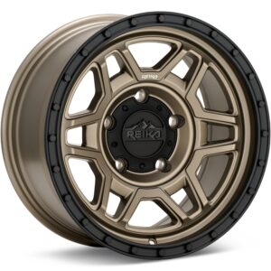 REIKA Wheels R40 Trooper Satin Bronze w/Black Ring Wheels 17 In 17x8.5 00 R40785005152F