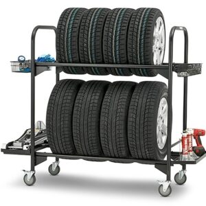 Tire Rack Rolling Tire StorageRack 4-2430