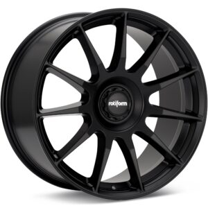 rotiform DTM Satin Black Wheels 18 In 18x8.5 +35 R168188510+35