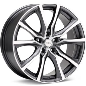 RTX Wheels Contour Machined w/Gunmetal Accent Wheels 18 In 18x8 +42 081631