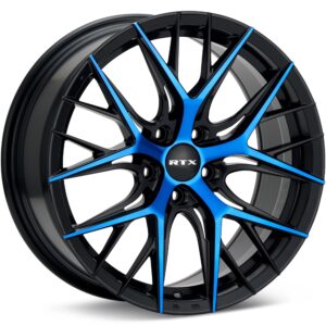 RTX Wheels Valkyrie Black w/Blue Accent Wheels 18 In 18x8 +40 083054