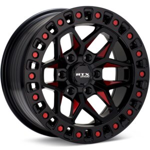 RTX Wheels Zion Gloss Black w/Red Accent Wheels 17 In 17x9 -15 082929