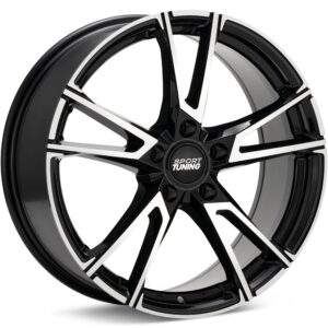 Sport Tuning ST16 Machined w/Black Accent Wheels 17 In 17x7.5 +45 ST16775455100BMF