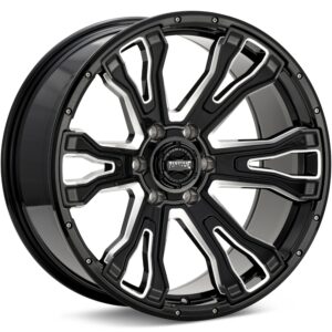 Torque Wheels Prime Gloss Black w/Milled Accent Wheels 20 In 20x9 -12 407C20903613N12