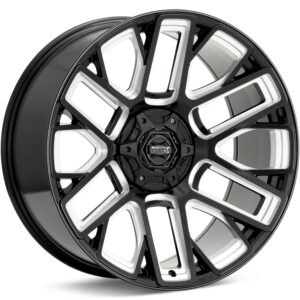 Torque Wheels Slope Gloss Black w/Milled Accent Wheels 20 In 20x9 -12 42820903533N12