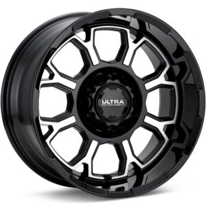 Ultra Commander Machined w/Gloss Black Accent Wheels 18 In 18x9 +12 124-8905U+12